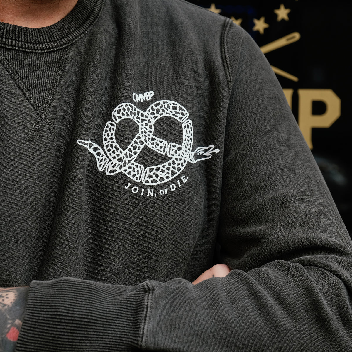 Philly Pretzel Snake Crew Sweatshirt 100% Cotton